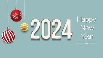 2024 glücklich Neu Jahr Hintergrund Design vektor
