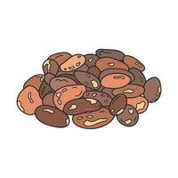 barn teckning vektor illustration kakao bönor i en tecknad serie stil isolerat på vit bakgrund
