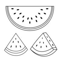 Wassermelone Palästina Symbol zum friedlich Land . Grün, Weiss, Rot, schwarz. frisch Wassermelone Obst vektor