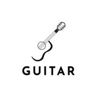 Gitarre Vektor Logo Konzept Design Idee