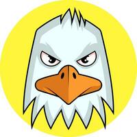 wütend Karikatur Weiß Vogel Vektor Illustration auf Weiß Hintergrund