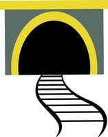 Zugtunnel, Illustration, Vektor auf weißem Hintergrund