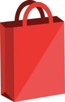 Rote Einkaufstasche, Illustration, Vektor auf weißem Hintergrund