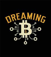 bitcoin t skjorta design trender tee design proffs vektor