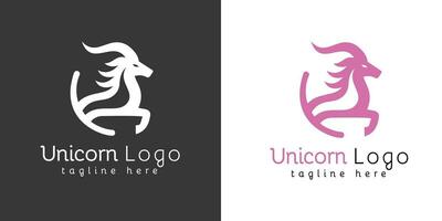 Pferd Logo modern Logo Design glatt und elagent Logo vektor