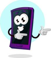 Handy, Mobiltelefon Emoji Daumen oben Tanzen Illustration Vektor auf Weiß Hintergrund