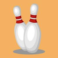 bowling stift vektor Färg illustration.