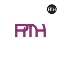 brev pmh monogram logotyp design vektor