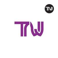 brev tnj monogram logotyp design vektor