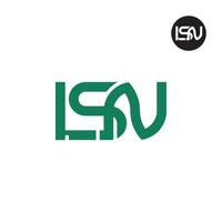 brev lsn monogram logotyp design vektor