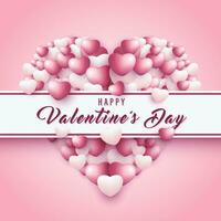 glücklich Valentinstag Tag Gruß Karte, mit das gestalten von Liebe vektor