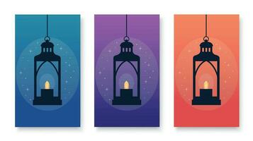 Ramadan Laterne Poster Banner Vektor Illustration