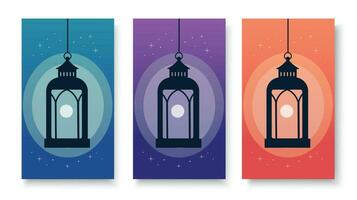 Ramadan Laterne Poster Banner Vektor Illustration