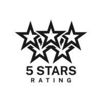 fünf Star Bewertung Symbol, Beste vergeben und Qualität Bewertung vektor