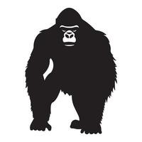 ein schwarz Silhouette Gorilla Tier vektor