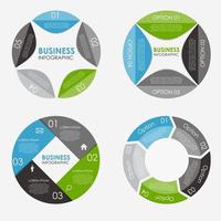 Sammlung von Infografik-Vorlagen für Unternehmen vektor