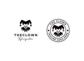 Clown Joker Logo Symbol Design Vektor Illustration