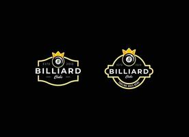 Billard- Verein Logo Vorlage Design vektor