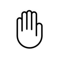Hand Symbol isoliert auf Weiß Hintergrund, einfach Linie Symbol berühren Symbol, Palme Hand Vektor Illustration.