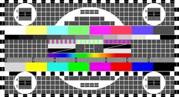 Nein Signal Fernseher, Fernsehen Prüfung Bildschirm im Fall von Nein Signal. Prüfung Karte oder Muster, Fernseher Auflösung Prüfung Diagramme Hintergrund. Vektor Illustration