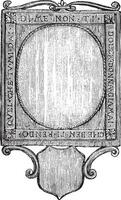 ficka spegel förment till ha tillhörde till Leonardo da vinci, årgång gravyr. vektor