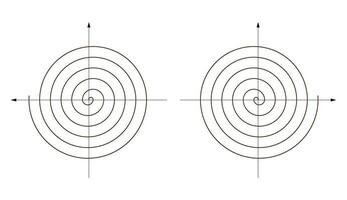 aritmetisk spiral Graf, vektor arkimediska spiral Graf.