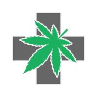 cannabis ikon logotyp design vektor