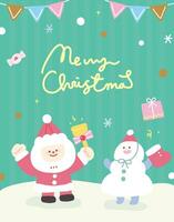 fröhlich Weihnachten Urlaub Illustration Sozial Medien Verkauf Poster Gruß Karte Banner Startseite Verpackung vektor