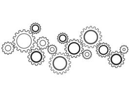 Ausrüstung Rad oder Zahn Symbol auf ein Weiß Hintergrund. Mechanismus konzept.vektor Illustration vektor