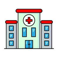 Krankenhaus Symbol Bild. Vektor Illustration.