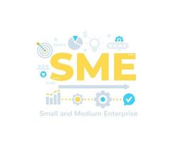sme, små och medelstora företag, vektorkonst vektor