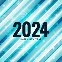 modern Lycklig ny år 2024 hälsning kort design vektor