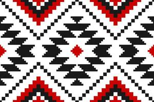 ethnische aztekische Musterkunst. geometrisches nahtloses muster in stammes-, volksstickerei und mexikanischem stil. vektor