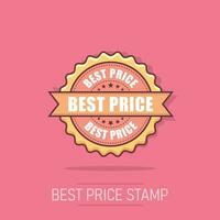 Bestpreis-Verkauf-Grunge-Stempel. Vektorillustration auf weißem Hintergrund. Geschäftskonzept Bestpreis-Stempel-Piktogramm. vektor