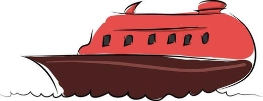 Karikatur rot Boot Vektor Illustration auf Weiß Hintergrund