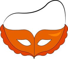 orange karneval mask vektor illustration på vit bakgrund