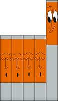 tecknad serie av en sovande cigaretter vektor illustration på vit bakgrund