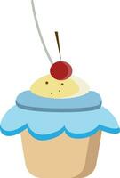 ein lila Cupcake Vektor oder Farbe Illustration