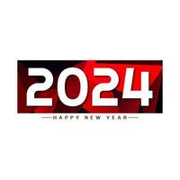 glücklich Neu Jahr 2024 Feier Gruß Karte vektor