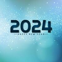 glücklich Neu Jahr 2024 Gruß Hintergrund Design vektor