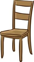 ein braun hölzern Stuhl Vektor oder Farbe Illustration