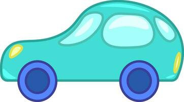 ClipArt av en leksak motor bil i blå Färg vektor Färg teckning eller illustration