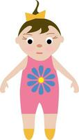 ein Baby tragen ein Rosa Jumper Vektor oder Farbe Illustration