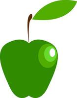 ein nahrhaft Bauernhof frisch Grün Apfel Vektor Farbe Zeichnung oder Illustration