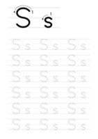tryckbar brev s alfabet spårande kalkylblad vektor