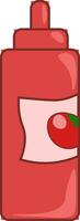 ein Flasche von Tomate Ketchup zu Sein genossen mit das Essen Vektor Farbe Zeichnung oder Illustration