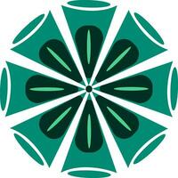 grön mandala för yoga vektor eller Färg illustration