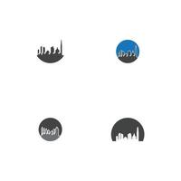 Skyline-Vektor-Illustrationsvorlage der Stadt vektor