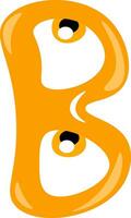 Alphabet b im Orange Farbe Vektor oder Farbe Illustration