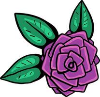 violett Rose, Illustration, Vektor auf Weiß Hintergrund